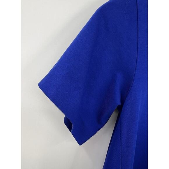 COS Cotton Jersey A-line Swing Dress Royal Blue Pockets Size XS Summer Beach - Picture 7 of 10